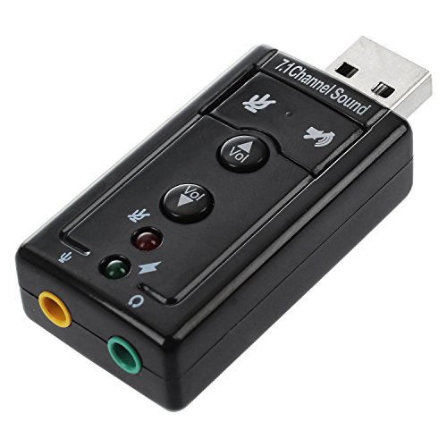 Asinfter 7.1 Kanal USB Externe Soundkarte Audio Adapter von Asinfter