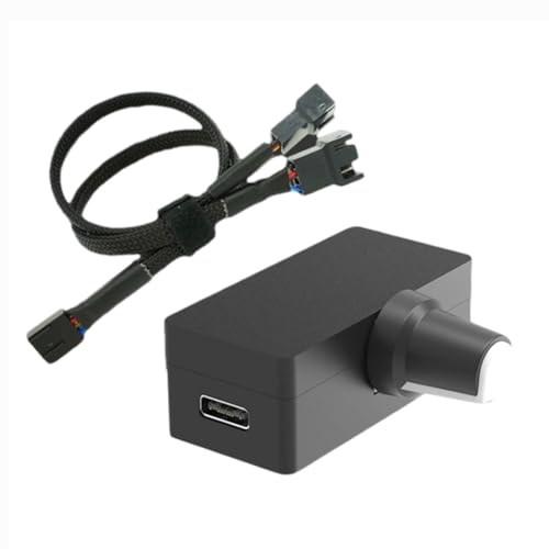 Asinfter PWM-Geschwindigkeitsregler 4Pin PWM-Lüftersteuerung, USB-Type-C-Netzteil DIY-Wasserkühlungsoption, Langlebiges Feines B von Asinfter