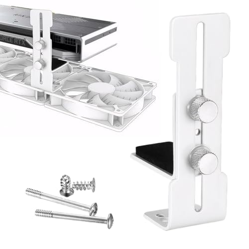 Asitanie Grafikkarten Halterung,GPU Halterung,Praktische Grafikkarten Halter,Einstellbare GPU Sag Bracket,Geeignet für Grafikkarte,Videokarte (Weiß) von Asitanie