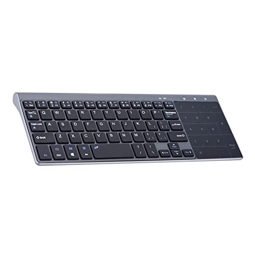 2.4g Drahtlose Tastatur Ultra Slim Tragbare Mi NI -Tastatur mit Touchpad, Kleine Drahtlose Tastatur für PC -Laptop -TV -Box -Fenster, (BatteriesNots enthalten) von Asixxsix