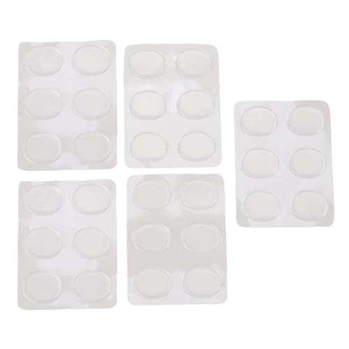 30 Stück Drum-Dämpfungs-Gelpads für die Klangregelung, selbstklebende, weiche Drum-Dämpfer-Gelpads, Silikon-Drum-Schalldämpfer, stark haftende Drum-Dämpferpads (Transparent) von Asixxsix