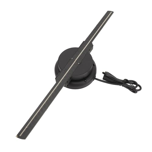 3D-Hologramm-Lüfter, Holografischer 3D-Projektor mit 1024 X 224 Auflösung und 224 LED-Perlen, Fernbedienung, Geeignet für Unternehmen, Ladenschilder, Bar (EU-Stecker 100–240 V) von Asixxsix