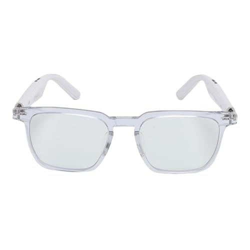 AI -Übersetzer Intelligente Brille, Drahtlose Bluetooth -Audiogläser mit Integriertem Mikrofon und Lautsprecher, Fotoförderung, Blaues, Leichtes Leichtes Ohrgewichts -Brillen (White) von Asixxsix