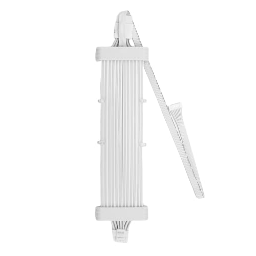 ARGB PSU Kabel, 5V 9.6W 16PIN und 8 PIN Schnittstelle ARGB Streifen mit 120 LED Perlen für PC-Motherboard, Stromversorgungsverlängerung, Computer Case Dekor (SK3 Controller Weiß) von Asixxsix