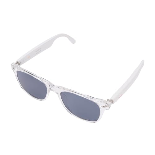 Asixxsix AI Smart Brille, Drahtlose Bluetooth-Echtzeit -Übersetzungsbrille mit Mikrofon und Lautsprecher Unterstützen Remote-Fotografie -Sprachsteuerung Offener (Weißer Rahmen Sonnenbrille) von Asixxsix
