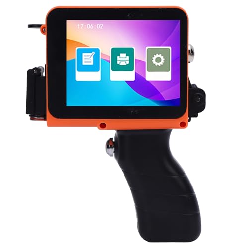 Asixxsix Handheld-Tintenstrahldrucker, Mini-Druckmaschine mit Abnehmbarem Handle für Text Barcode Datum Zeit Logo, Mehrfachsprachen Inkjet-Codierungsmaschine (Druckhöhe: 0,08-0,5 Zoll) von Asixxsix