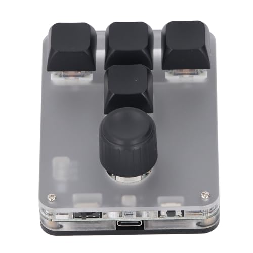 Asixxsix Mechanische USB-Mini-Gaming-Tastatur, Programmiertastatur mit RGB-Licht, BT- oder TYP-C-Anschluss, Wiederaufladbarer Akku 400 MAh, Maßgeschneiderte Industriekonsole von Asixxsix