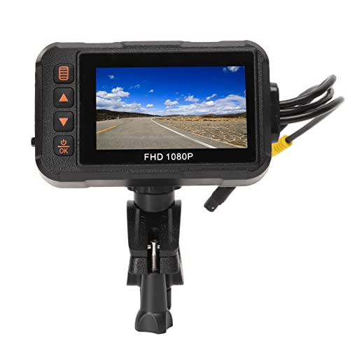 Asixxsix Motorrad-Dashcam, 1080P 30fps Dual Weitwinkel 120 und 90 Grad Objektiv Vorne Hinten Motorrad-Video-Fahrrecorder mit WiFi, GPS und G-Sensor Loop-Aufnahme wasserdichte Action-Kamera von Asixxsix