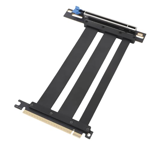 Asixxsix PCIe 5.0 X16 Riser -Kabel, 16x Abgeschirmtes Hochgeschwindigkeits -GPU -Riser -Kabel, PCIe 5.0 Riser -Kabel 128 GB/S Speed ​​GPU -Erweiterungskabel für PC Case Server ITX Builds (20 cm) von Asixxsix