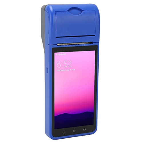 Asixxsix POS-Belegdrucker, 5,5-Zoll-IPS-Touchscreen-HD-Handheld-PDA-Belegdrucker 2 GB RAM 32 GB ROM 58-mm-Thermodrucker, Unterstützt 4G LTE WiFi Bluetooth, Unterstützt 1D 2D QR-Barcode von Asixxsix