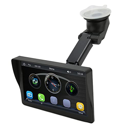 Autoradio mit Carplay und Android Auto, 7-Zoll-HD-Touchscreen-Multimedia-Player, UKW-Autoradio mit Rückfahrkamera, Bluetooth-Spiegelverbindung, Windschutzscheibenmontage von Asixxsix