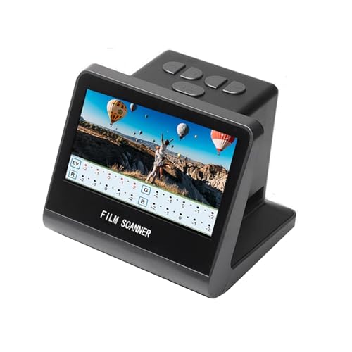 Filmscanner, digitaler Film- und Diascanner, konvertiert 35-mm-135-110-126-110-50- und Super-8-Filmnegative in Digitale JPG-Fotos, eingebauter 16-GB-Speicher, 5-Zoll-LCD-Bildschirm Filmscanner, digitaler Film- und Diascanner, konvertiert 35-mm-135-110-126-110-50- und Super-8-Filmnegative in Digitale JPG-Fotos, eingebauter 16-GB-Speicher, 5-Zoll-LCD-Bildschirm von Asixxsix