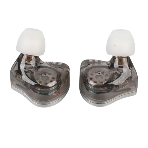 IEM -Kopfhörer, Geräuschstornie -Headset HiFi Sound in Ohrmonitor -Kopfhörern, Ohrhörer mit Abnehmbarem Kabel für Studiomusiker Sänger -Schlagzeuger Audiophile Telefon Tablet (Silver) von Asixxsix