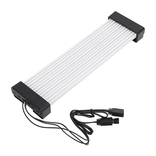 Asixxsix PSU Verlängerungskabel, 24 Pin auf 24 Pin PC RGB GPU Kabel 205mm Silikon adressierbarer ARGB Strip, 5V ARGB Sync, Flexibles Motherboard Stromversorgungskabel (Schwarzer Kopf) von Asixxsix