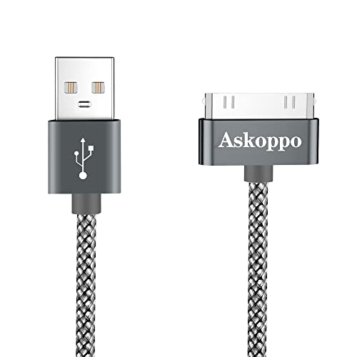 Askoppo Kompatibel mit iPhone 4s Datenkabel, 30 Pin auf USB Kabel，Kompatibel iPhone 4s, iPhone 4, iPhone 3G/3GS, Pad 1/2/3,Pod, （grau）. von Askoppo