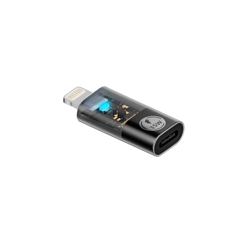 Askoppo USB C auf Lightning Adapter,USB-C-Buchse auf iOS-Stecker Unterstützt 35W PD Schnellladung und Datensynchronisierung Kompatibel mit Lightning(Hinweis: Nicht für Kopfhörer geeignet) (1 Stück) von Askoppo