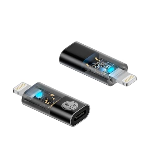 Askoppo USB C auf Lightning Adapter,USB-C-Buchse auf iOS-Stecker Unterstützt 35W PD Schnellladung und Datensynchronisierung Kompatibel mit Lightning(Hinweis: Nicht für Kopfhörer geeignet) (2 Stück) von Askoppo