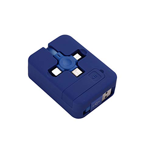 Multi USB Kabel, USB A auf iP/Micro USB/Typ C Mehrwege Universal Ladekabel für Phone Laptop Tablet Samsung Huawei，（versenkbar mit Handyhalterung） blau von Askoppo