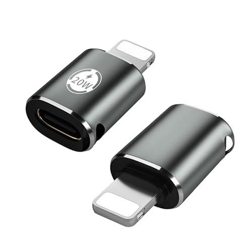 USB C auf Lightning Adapter,USB-C-Buchse auf iOS-Stecker Unterstützt 20W PD Schnellladung und Datensynchronisierung Kompatibel mit Lightning(Hinweis: Nicht für die Verwendung mit Kopfhörern geeignet) von Askoppo