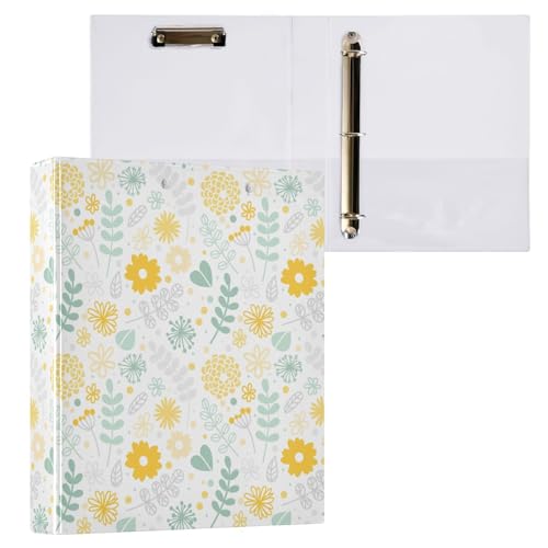 Aslsiy Ringbuch mit 3 Ringen, 3,8 cm, Graffiti, Blumen, Blätter, rund, Weiß, dekorativer Harcover-Ordner, Organizer für Bürobedarf, 1 Packung Aslsiy Ringbuch mit 3 Ringen, 3,8 cm, Graffiti, Blumen, Blätter, rund, Weiß, dekorativer Harcover-Ordner, Organizer für Bürobedarf, 1 Packung von Aslsiy
