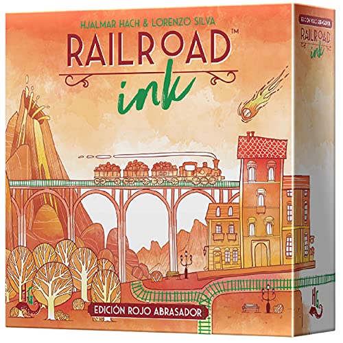 Asmodee Railroad Ink: Red Edition Schleifmittel - Spanisch Farbe (HGRRI02ES von Asmodee