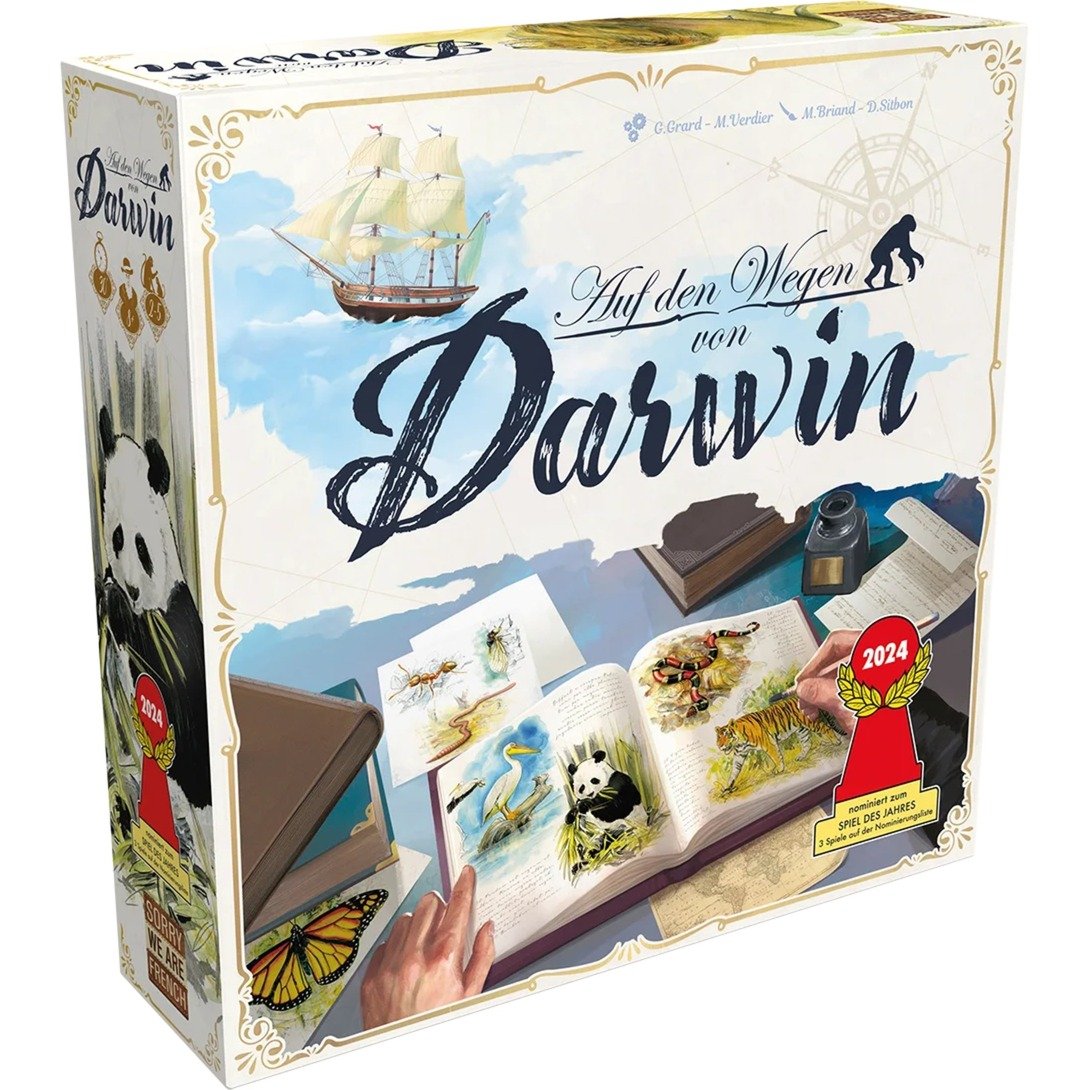 Auf den Wegen von Darwin, Brettspiel von Asmodee
