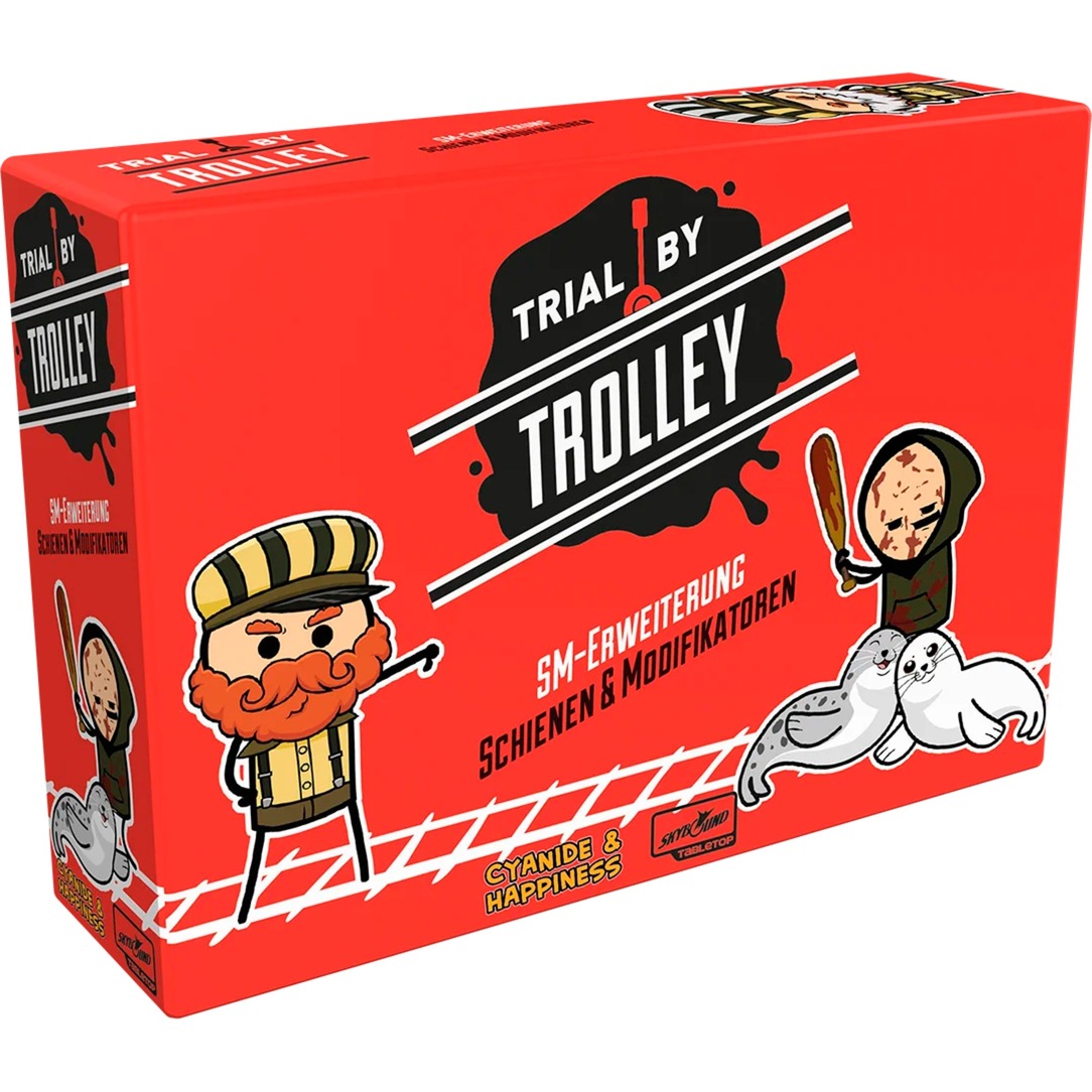 Trial by Trolley - SM-Erweiterung: Schienen und Modifikatoren, Partyspiel von Asmodee