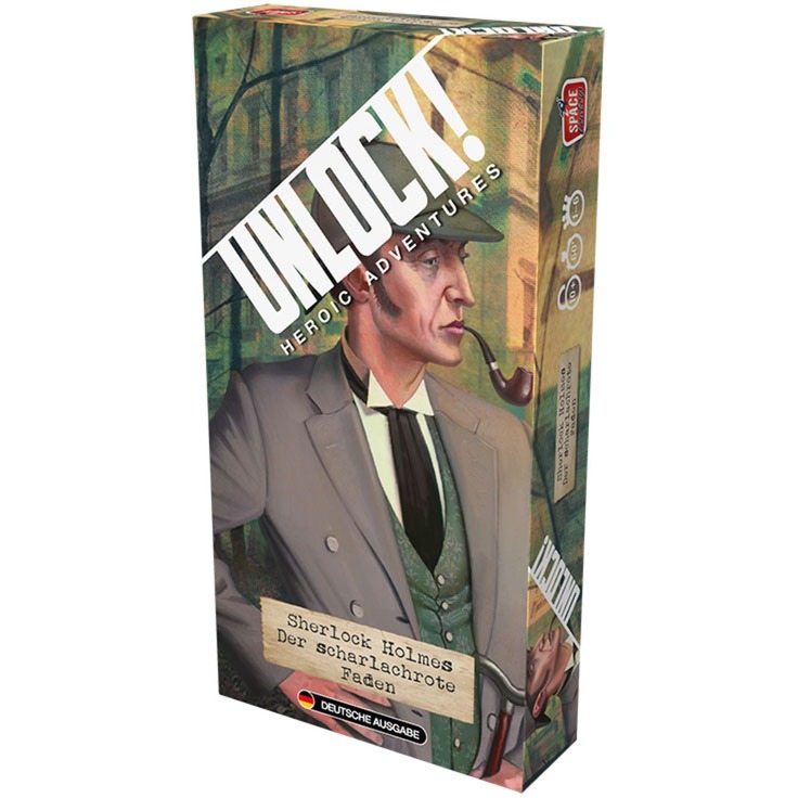 Unlock! - Sherlock Holmes: Der scharlachrote Faden, Partyspiel von Asmodee