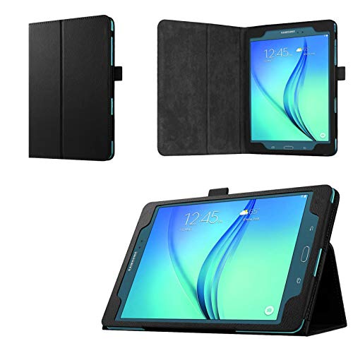 faltbar, mit automatischer Wake-/Sleep-Funktion und Stylus-Eingabestift-Schlaufe für Galaxy Tab A 8.0 Tablet SM-T350 Version 2015 (nicht passend für 2017 Tab A 8.0) (schwarz) von Asng