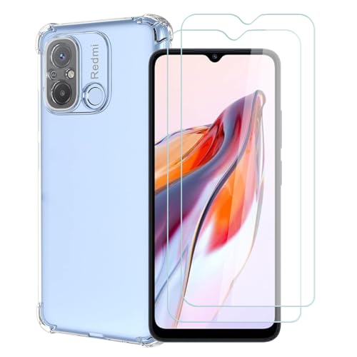 Asoway Hülle für Xiaomi Redmi 12C mit Schutzfolie 2 Stück 9H Härte Glas, Weiche TPU Silikon Klar Stoßfest Handyhülle Case, Kratzfest Schutzhülle Case Cover für Xiaomi Redmi 12C Asoway Hülle für Xiaomi Redmi 12C mit Schutzfolie 2 Stück 9H Härte Glas, Weiche TPU Silikon Klar Stoßfest Handyhülle Case, Kratzfest Schutzhülle Case Cover für Xiaomi Redmi 12C von Asoway