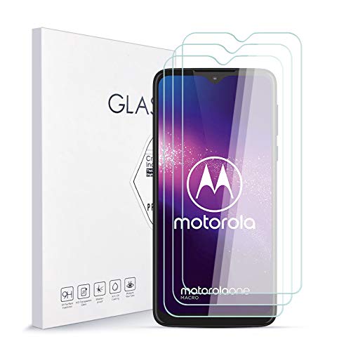 Asoway Stücke Schutzfolie für Motorola one Macro,9H Härte Glas Super Langlebig, Anti-Öl,Schutzfoliefolie Displayschutz Displayschutzfolie für Motorola one Macro 3 Stück von Asoway