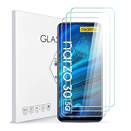 Asoway Stücke Schutzfolie für Realme Narzo 30 5G,9H Härte Glas Super Langlebig, Anti-Öl,Schutzfoliefolie Displayschutz Displayschutzfolie für Realme Narzo 30 5G 3 Stück von Asoway