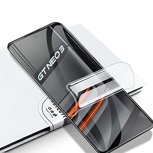 Schutzfolie für Realme GT neo 3 80W / 150W Hydrogel Displayschutzfolie Flex Folie Vollständige HD Anti-Fingerprint Deckung Kratzfest Displayschutz [2 Stück] von Asoway