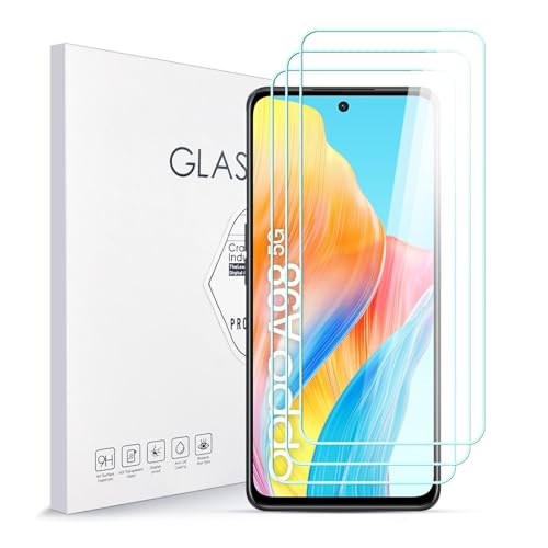 Stücke Schutzfolie für Oppo A98 5G,9H Härte Glas Super Langlebig, Anti-Öl,Schutzfoliefolie Displayschutz Displayschutzfolie für Oppo A98 5G 3 Stück von Asoway