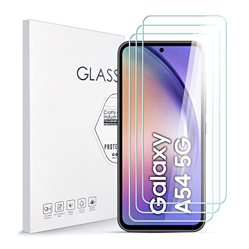 Stücke Schutzfolie für Samsung Galaxy A54 5G, 9H Härte Glas Super Langlebig, Anti-Öl, Einfache Installation Schutzfolie Displayschutz Displayschutzfolie für Samsung Galaxy A54 5G [3 Stück] von Asoway