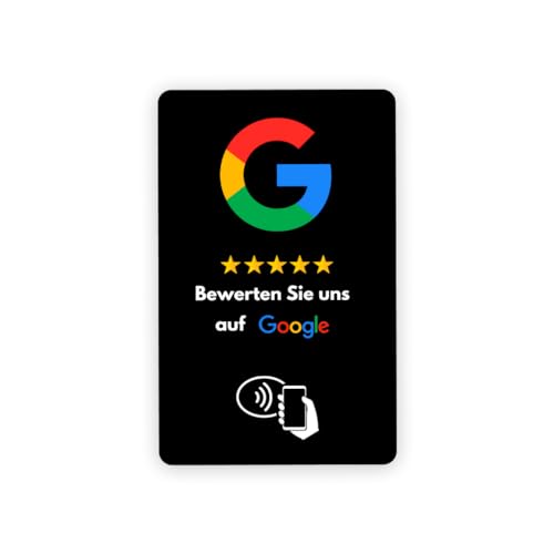 Aspira Home NFC mit Smart Technik Google Bewertungs - Rezensionskarten – Voreingerichtet für Sofortigen Einsatz (Schwarz) von Aspira