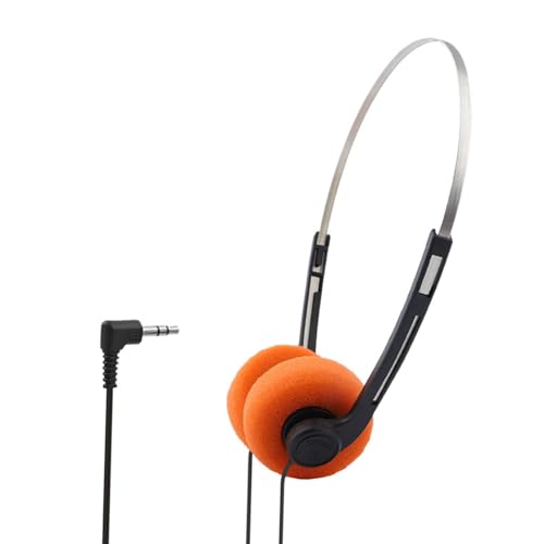 AsrMyjcx Kopfhörer im Retro-Stil, Foto-Requisiten, angenehm zu tragen, leichtes Kopfband, Ohrhörer für Fitness, Reisen, Fliegen, Erwachsene, Orange AsrMyjcx Kopfhörer im Retro-Stil, Foto-Requisiten, angenehm zu tragen, leichtes Kopfband, Ohrhörer für Fitness, Reisen, Fliegen, Erwachsene, Orange von AsrMyjcx