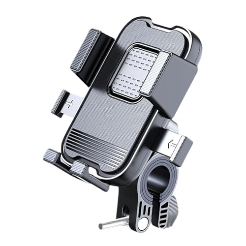 AsrMyjcx Universal Motorrad Telefon Halterung Smartphone Klemme Stabile Anti Schütteln Fahrrad Telefon Halter für Fahrräder Fahrer Rennräder, Am Lenker Schwarz AsrMyjcx Universal Motorrad Telefon Halterung Smartphone Klemme Stabile Anti Schütteln Fahrrad Telefon Halter für Fahrräder Fahrer Rennräder, Am Lenker Schwarz von AsrMyjcx