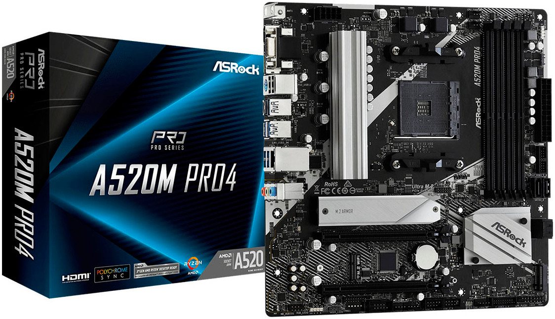 Asrock A520M Pro4 Mainboard Asrock A520M Pro4 Mainboard von Asrock