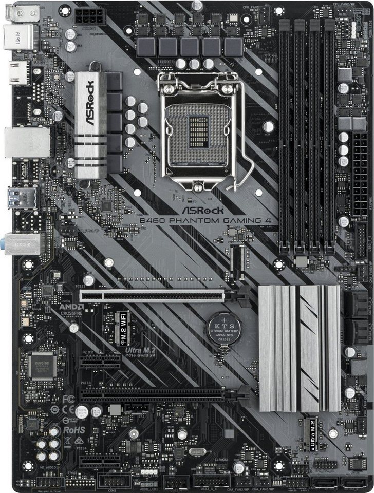 Asrock ASRock B460 Phantom Gaming 4 Mainboard LGA1200 DDR4 OHNE Zubeh.¶r OHN Mainboard von Asrock