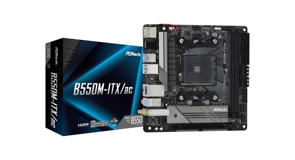 Asrock ASRock B550M-ITX/ac 90-MXBDH0-A0UAYZ Mainboard Asrock ASRock B550M-ITX/ac 90-MXBDH0-A0UAYZ Mainboard von Asrock