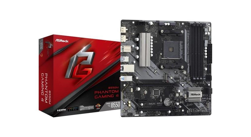 Asrock ASRock B550M Phantom Gaming 4 90-MXBE90-A0UAYZ Mainboard Asrock ASRock B550M Phantom Gaming 4 90-MXBE90-A0UAYZ Mainboard von Asrock