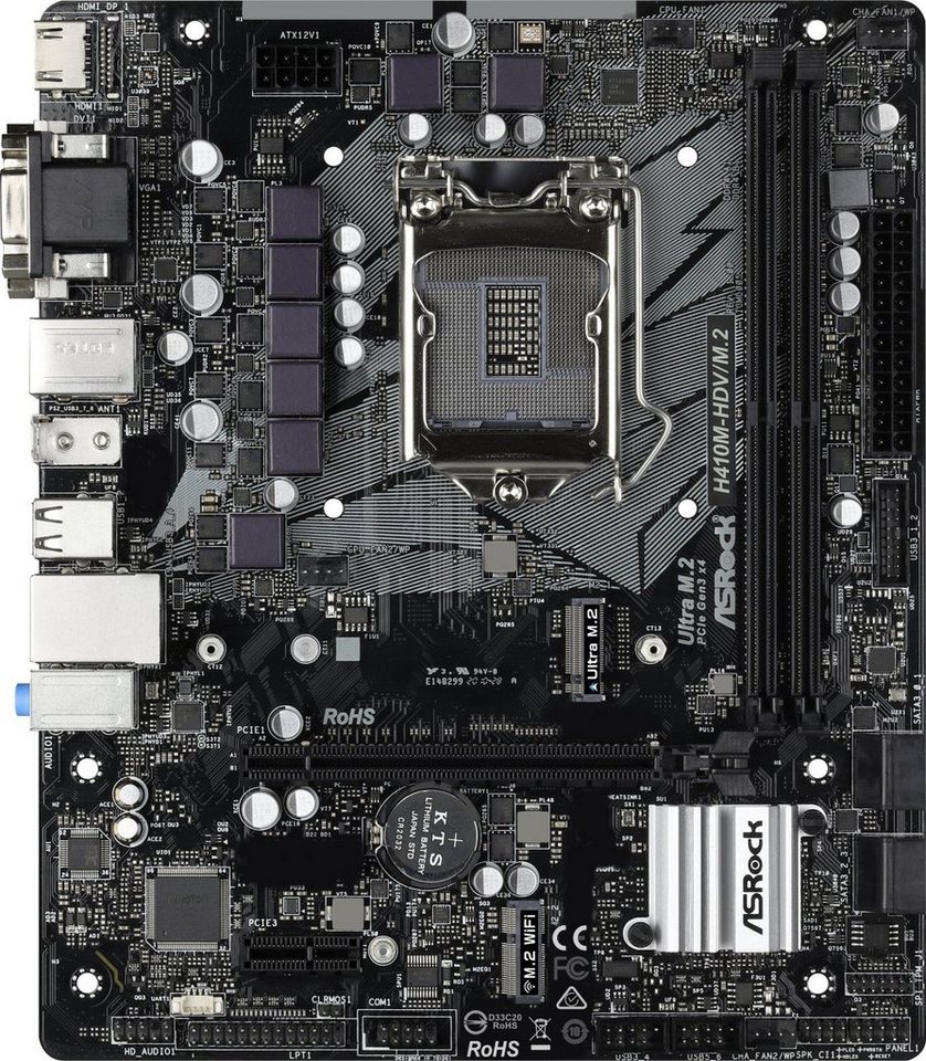 Asrock ASRock H410M-HDV/M.2 Mainboard OHNE Zubeh.¶r, OHNE I/O Shield Mainboard von Asrock