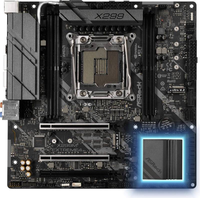 Asrock ASRock X299M Extreme4 Mainboard microATX, OHNE Zubeh.¶r, OHNE I/O Shi Mainboard von Asrock