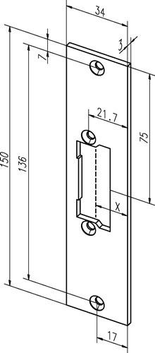 Assa Abloy Flachschließbl.21C VA ma ktg.B.34xL.150mm DIN L/R Assa Abloy effeff Assa Abloy Flachschließbl.21C VA ma ktg.B.34xL.150mm DIN L/R Assa Abloy effeff von Assa Abloy effeff
