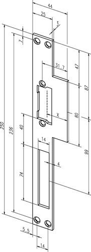 Assa Abloy Lappenschließblech 14C ktg.B.44xL.250mm DIN L/R Assa Abloy effeff Assa Abloy Lappenschließblech 14C ktg.B.44xL.250mm DIN L/R Assa Abloy effeff von Assa Abloy effeff