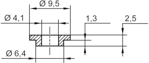 Assmann WSW V5818 Isolierbuchse Außen-Durchmesser: 9.5 mm, 6.4mm Innen-Durchmesser: 4.1mm von Assmann WSW