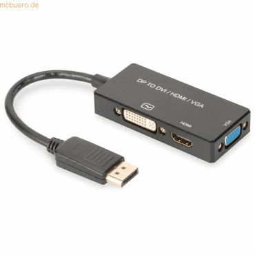 Assmann ASSMANN DisplayPort 1in3 Konverterkabel HDMI, DVI, VGA von Assmann