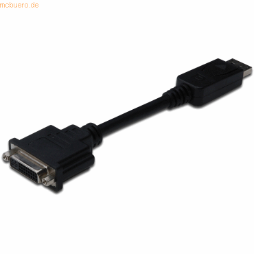 Assmann ASSMANN DisplayPort Adapterkabel DP-DVI 0.15m DP 1.1a sw. von Assmann
