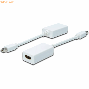 Assmann ASSMANN DisplayPort Adapterkabel mini DP-HDMI Typ A 0.15m weiß von Assmann